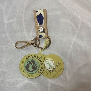 Spartina 449 Navy and Beige Keychain